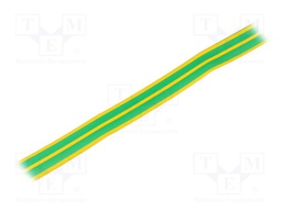 Heat shrink sleeve; thin walled; 3: 1; 18mm; L: 30m; yellow-green
