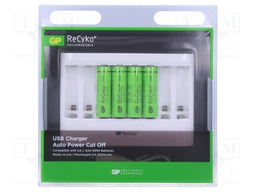 Charger: for rechargeable batteries; Ni-MH; Size: AA,AAA