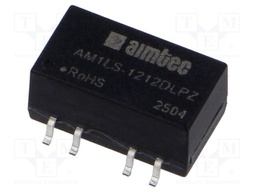 Converter: DC/DC; 1W; Uin: 10.8÷13.2V; Uout: 12VDC; Uout2: -12VDC