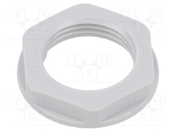 Nut; M20; polyamide; 26mm; light grey; Thread: metric; Pitch: 1.5