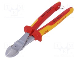 Pliers; insulated,side,cutting; for working at height; 250mm