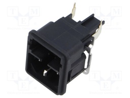 Connector: AC supply; socket; male; 10A; 250VAC; IEC 60320; C14 (E)
