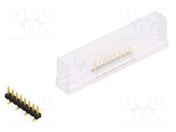 Connector: pin strips; pin header; male; PIN: 8; 2.54mm; SMT; 1x8