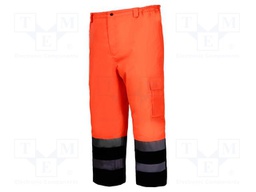 Dungarees; Size: L; orange; furlined,warning; Class: 2; 180g/m2