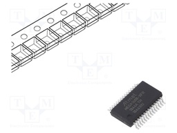 AVR microcontroller; EEPROM: 256B; SRAM: 2kB; Flash: 16kB; SSOP28