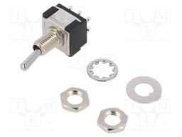 Switch: toggle; Pos: 2; DPDT; (ON)-ON; 6A/125VAC; 6A/6VDC; -45÷140°C