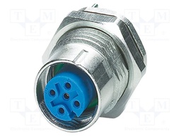 Connector: M12; socket; PIN: 5; female; 60V; straight; THT; A code