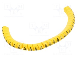 Markers for cables and wires; Label symbol: 4; 2.5÷5mm; PVC; PA