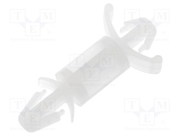 PCB distance; polyamide; L: 9.6mm; latch/latch; Colour: natural