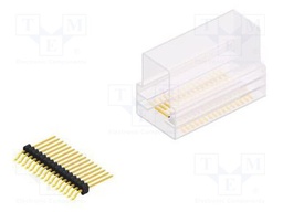 Connector: pin strips; pin header; male; PIN: 16; 1.27mm; SMT; 1x16