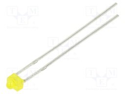 LED; yellow; 1.8mm; 1mcd; 50°; 2VDC
