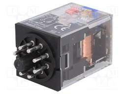 Relay: electromagnetic; DPDT; Ucoil: 24VDC; 10A/250VAC; 10A/30VDC