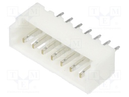 Socket; wire-board; male; 1.25mm; PIN: 7; THT; 125V; 1A; tinned