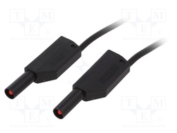 Test lead; PVC; 1m; black; 32A; Type: with 4mm axial socket
