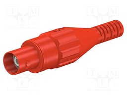 Connector: socket; BNC; red; Connection: soldering; Type: insulated