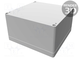 Enclosure: multipurpose; X: 160mm; Y: 160mm; Z: 90mm; 1554; grey