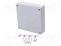 Enclosure: multipurpose; X: 400mm; Y: 400mm; Z: 120mm; KX; light grey