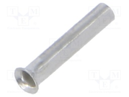 Tip: bootlace ferrule; non-insulated; copper; 0.5mm2; 8mm; tinned