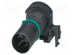 Connector: M12; contact insert; PIN: 5; 60V; angled; IP67; THT; 4A