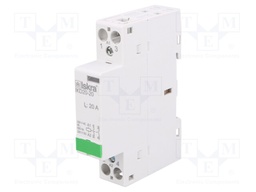 Contactor: 2-pole installation; NO x2; 230VAC; 220VDC; 20A; DIN
