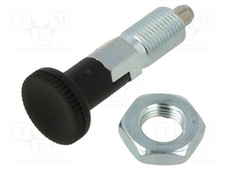 Indexing plungers; Thread: M10x1; Plating: zinc; 5mm; Mat: steel