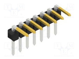 Connector: pin strips; pin header; male; PIN: 7; 2.54mm; THT; 1x7