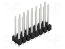 Connector: pin strips; pin header; male; PIN: 16; 2.54mm; THT; 2x8