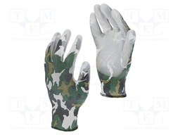 Protective gloves; Size: 9; camo; polyester,PU; tag