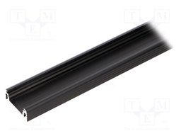 Profiles for LED modules; surface; black; L: 1m; aluminium