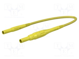 Connection cable; PVC; 1m; yellow; 8A; 1kV; Cond.cross sec: 1mm2