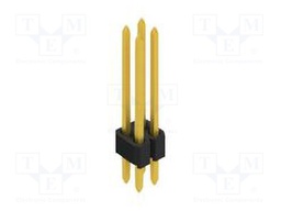 Connector: pin strips; pin header; male; PIN: 4; 1.27mm; THT; 2x2