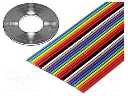 Wire: ribbon; 20x28AWG; 1.27mm; stranded; Cu; unshielded; PVC; 50V