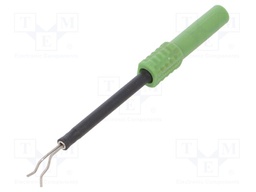 Test probe; 1A; green; Socket size: 4mm; Plating: nickel plated