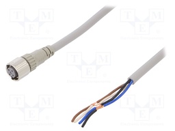 Connection lead; M12; PIN: 4; straight; 5m; plug; 250VAC; 4A; IP67