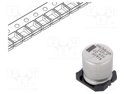 Capacitor: electrolytic; low impedance; SMD; 220uF; 63VDC; ±20%