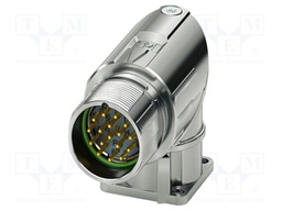 Connector: M23; socket; PIN: 17; crimped; angled; IP68; M23 PRO; 8A