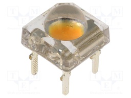 LED Super Flux; white (cream); 7.62x7.62mm; 7.5÷8.5lm; 80°; 30mA