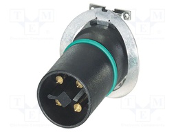 Connector: M12; contact insert; PIN: 4; 63V; straight; SMT; 12A