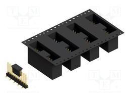 Connector: pin strips; pin header; male; PIN: 10; 2.54mm; SMT; 1x10