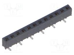 Connector: pin strips; female; PIN: 12; 2mm; gold-plated; SMT