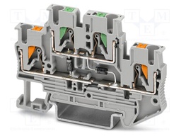 Splice terminal: rail; PA; terminals: 4; W: 5.2mm; H: 68mm; Body: grey