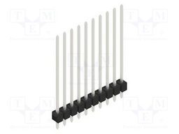 Connector: pin strips; pin header; male; PIN: 10; 2.54mm; THT; 1x10