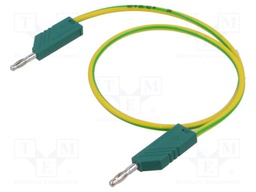 Test lead; 60VDC; 30VAC; 32A; Len: 0.5m; yellow-green; MLN 50/2,5