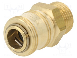 Quick connection coupling EURO; Mat: brass; Ext.thread: 1/2"