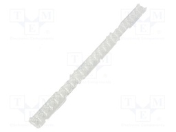 LED lens; rectangular; Mat: PMMA plexiglass; transparent; H: 6.6mm