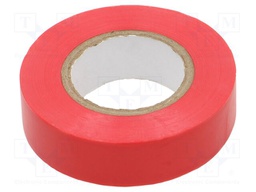 Tape: electrical insulating; W: 19mm; L: 20m; Thk: 0.13mm; red; 200%