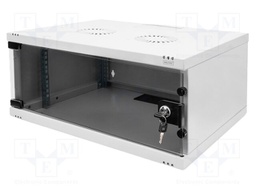 Enclosure: rack cabinet; Standard: 19"; SOHO; 4U; grey; Z: 241mm