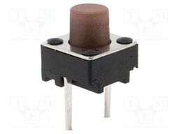 Microswitch TACT; SPST; Pos: 2; 0.05A/12VDC; THT; none; 0.98N; 5.9mm