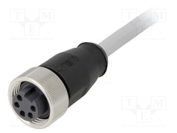 Plug; 7/8"; 10m; female; PIN: 5; straight; with lead; PVC