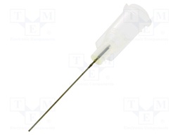 Needle: steel; 1"; Size: 27; straight; 0.2mm; Body: semi-transparent